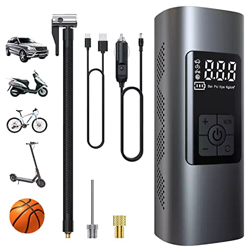 Wistrue 6000mAh Mini Compressore Aria Portatile 150PSI Gonfiatore Elettrico con Batteria Ricaricabile