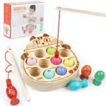 WolinTek Giochi di Pesca, Gioco di Pesca in Legno Giocattoli