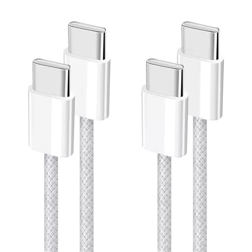 YISH Cavo USB C to USB C ：60W Cavo USB Tipo C PD 3A Ricarica Rapida Nylon Intrecciato Cavo Type C to Type C Filo Caricatore per iPhone 15 Samsung Galaxy S24 S23 Pixel 7 Sony LG iPad MacBook