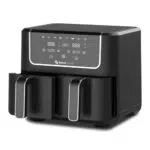 Z SwissHome DARK - Friggitrice ad aria 2100W - 2 pentole 3L - 8 funzioni - LED Touch Screen - Rivestimento antiaderente - Funzione di disidratazione e riscaldamento - Facile pulizia