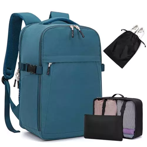 Zaino per Ryanair 40x20x25 Bagaglio a Mano Zaino da Viaggio Aereo Zaini Borsa da Viaggio Con 3 Organizer per Easyjet Wizz Air Vueling