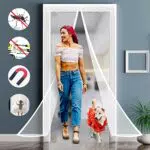 Zanzariera Magnetica per Porte, Tenda Totalmente Magnetica Chiusura Automatica