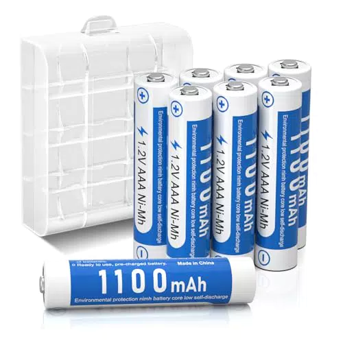 Batterie Ricaricabili AAA 1.2V 1100mAh Ni-MH con Astuccio - 8 Pezzi
