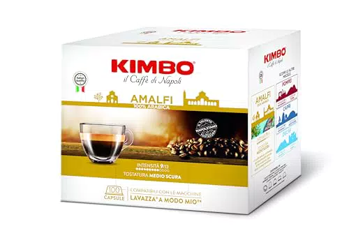Kimbo Caffè Espresso Amalfi 100% Arabica - Capsule Compatibili Lavazza a Modo Mio