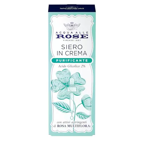 Acqua alle Rose Siero Viso Purificante con Acido Glicolico e Rosa Multiflora