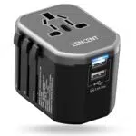LENCENT Adattatore Universale da Viaggio con 2 Porte USB per 200 Paesi