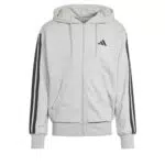 Adidas Essential Three Stripes French Terry Fullzip Hoodie Uomo