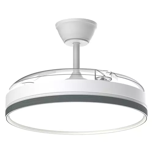Airwit Ventilatore da Soffitto con Luce e Telecomando, Motore DC Silenzioso 70W
