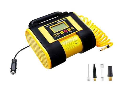 Amazon Basics Compressore Portatile 12V CC con Manometro Digitale 150 PSI