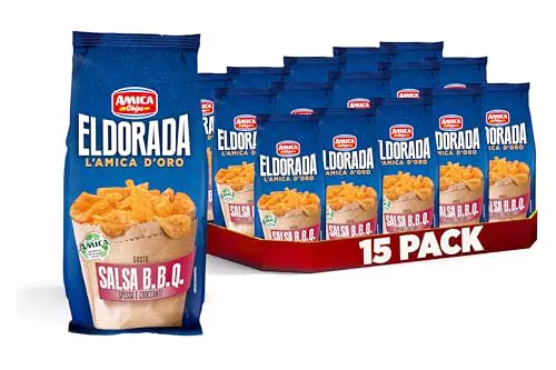Eldorada Chips Gusto Salsa Barbecue - Patatine Lenta Cottura Croccanti Senza Glutine
