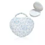 Amore Cuore Borsa Cosmetica Trapuntata, Beauty Case Da Viaggio Con Motivo Floreale Grande Capacità Make Up Bag Morbido E Bello Con Cerniera Pochette Da Viaggio Per Signora Ragazza