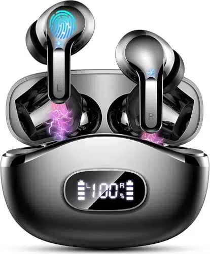 AOTONOK Cuffie Bluetooth 5.3 Senza Filo con Cancellazione Rumore e Impermeabilità IP7