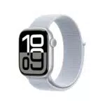 Apple Watch Series 10 GPS 42 mm Smartwatch con cassa in alluminio Argento e Sport Loop Nuvola azzurra - One Size. Fitness tracker