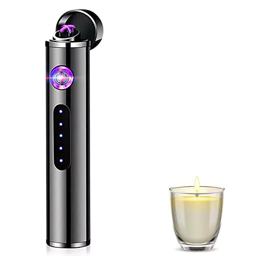 ASANMU Accendino Elettrico Antivento Ricaricabile USB - Regalo Festa del Papà