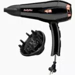 BaByliss Asciugacapelli D373E 2000W con Cavo Retrattile e Funzione Ionica