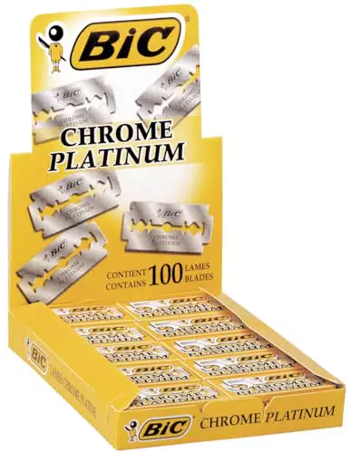 BIC Chrome Platinum - Lame a doppio taglio per rasoi di sicurezza