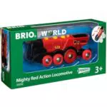 BRIO WORLD - Grande Locomotiva Rossa, Veicoli per Pista Trenino BRIO