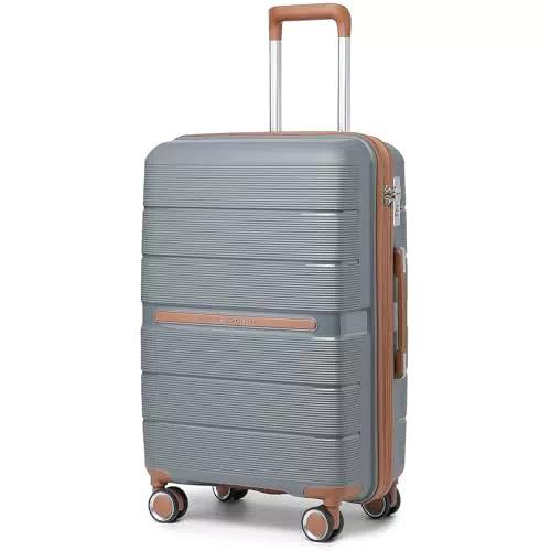 British Traveller Valigia Rigida 56cm Trolley Piccolo PP Leggero con TSA Lucchetto