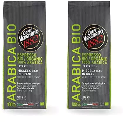 Caffè Vergnano 1882 Caffè in Grani 100% Arabica Biologico