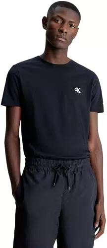 Calvin Klein Ck Essential Slim Tee Top in Maglia a Maniche Corte