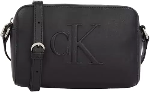 Calvin Klein Borsa a Tracolla Sculpted Camera Bag con Logo