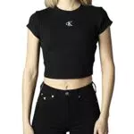 Calvin Klein Donna T-shirt Maniche Corte Ck Rib Baby Tee Corta