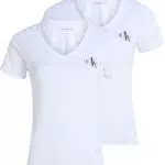 Calvin Klein T-Shirt Donna Maniche Corte Scollo a V