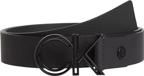 Calvin Klein Cintura in Pelle per Uomo - Modello CK Black Smooth