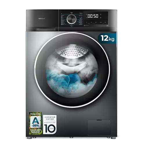 Cecotec Lavatrice a Carica Frontale Bolero DressCode 12500 Inverter 1400 RPM