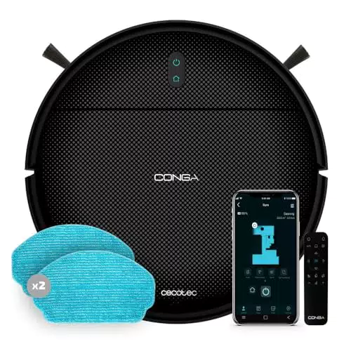 Cecotec Conga 999: Robot Aspirapolvere con Navigazione Giroscopica e Controllo App