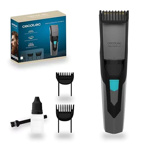 Cecotec Tagliacapelli PrecisionCare Barber a Batteria con Lame in Acciaio Inox