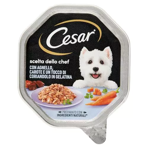Cesar Scelta Dello Chef Cibo Umido per Cane con Agnello e Carote