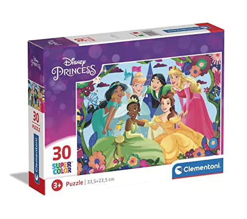 Clementoni - 20276 - Supercolor Puzzle - Disney Princess - 30 Pezzi - Puzzle Bambini 3 Anni