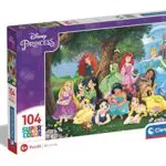 Clementoni - 25743 - Supercolor Puzzle - Disney Princess - 104 Pezzi - Puzzle Bambini 6 Anni