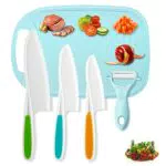 Coltelli sicuri per bambini, set in nylon riutilizzabile per la cucina e frutta
