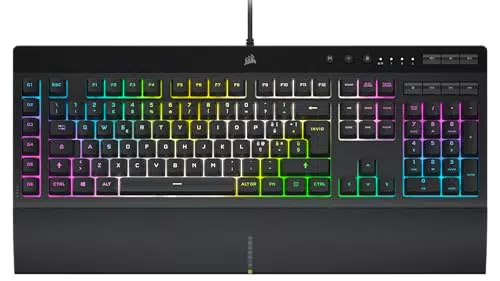 Corsair K55 RGB PRO XT Tastiera da Gioco Cablata Membrana con Tasti Macro