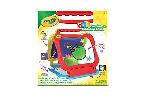 Crayola Banchetto 5 attività-in-1, Cavalletto da Tavolo per Disegnare e Colorare