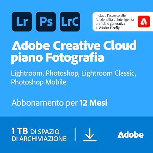 Adobe Creative Cloud Piano Fotografia 1TB - 1 Anno - Download Digitale