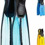 Cressi Rondinella, Pinne da Nuoto, Unisex - Adulto, Blu/Acquamarina