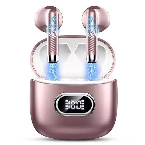 Cuffie Bluetooth 5.4 HiFi con 4 Microfoni ENC, Ricarica USB-C, Impermeabili IP7