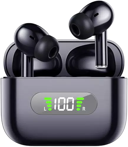 Cuffie Bluetooth M3 - Auricolari HiFi Stereo 5.3, IPX8 Impermeabili, 72 ore di batteria