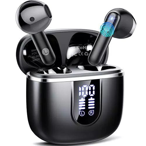 Cuffie Bluetooth, Auricolari Bluetooth 5.4 con 4 ENC HD Mics Immersivo