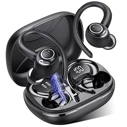 Cuffie Bluetooth Sport 5.4 con Mic Stereo, Auricolari Wireless Impermeabili IP7