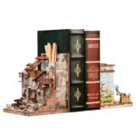 CUTEBEE Book Nook - Fermalibri natalizi miniatura fai da te per librerie