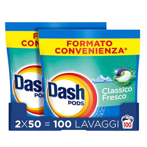 Dash Pods Detersivo Lavatrice in Capsule - Rimuove le Macchie, Efficace a Freddo
