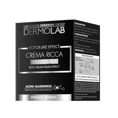 Dermolab Crema Viso Antirughe Botox-Like Effect con Acido Ialuronico e Niacinamide