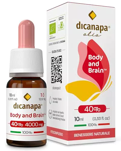 Dicanapa Olio 40% - Olio Naturale e Vegetale da Agricoltura Biologica 10 ml