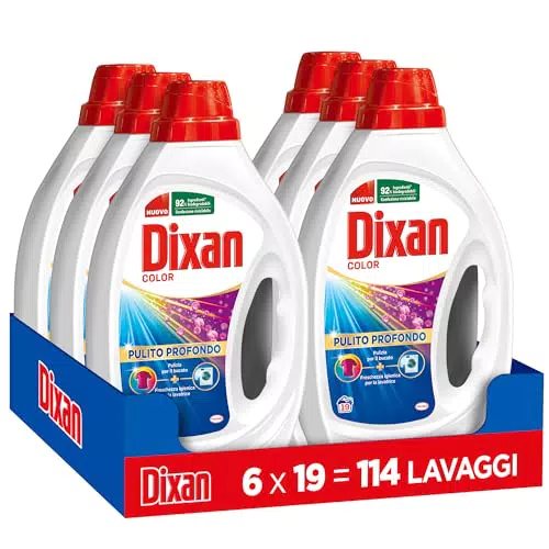 Dixan Detersivo Liquido per Lavatrice - Pulizia Profonda e Freschezza Igienica
