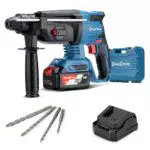 DongCheng Martello Perforatore a Batteria 18V Brushless con Impugnatura Anti-Vibrazione