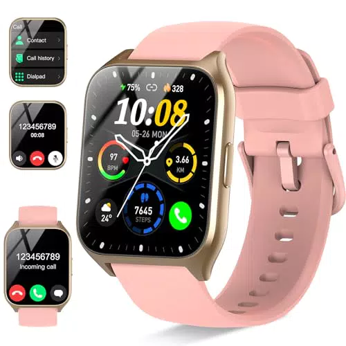 DUSONLAP Smartwatch Uomo Donna con Chiamate, 1.85" HD Orologio Smartwatch 110+ Sportive Smart Watch con Contapassi/Cardiofrequenzimetro/Cronometro